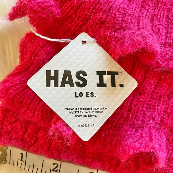 Moda International Pink Wool Blend Ruffled Scarf NWT - Picture 2 of 6